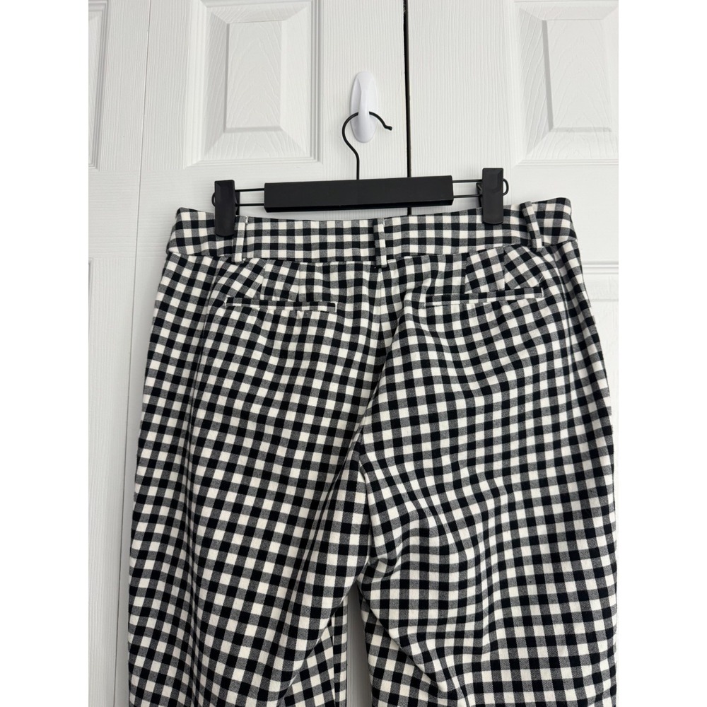 Talbots Chatham Ankle Pant Women's 8 Black White Gingham Pull-On Classic Hipster - Picture 3 of 9